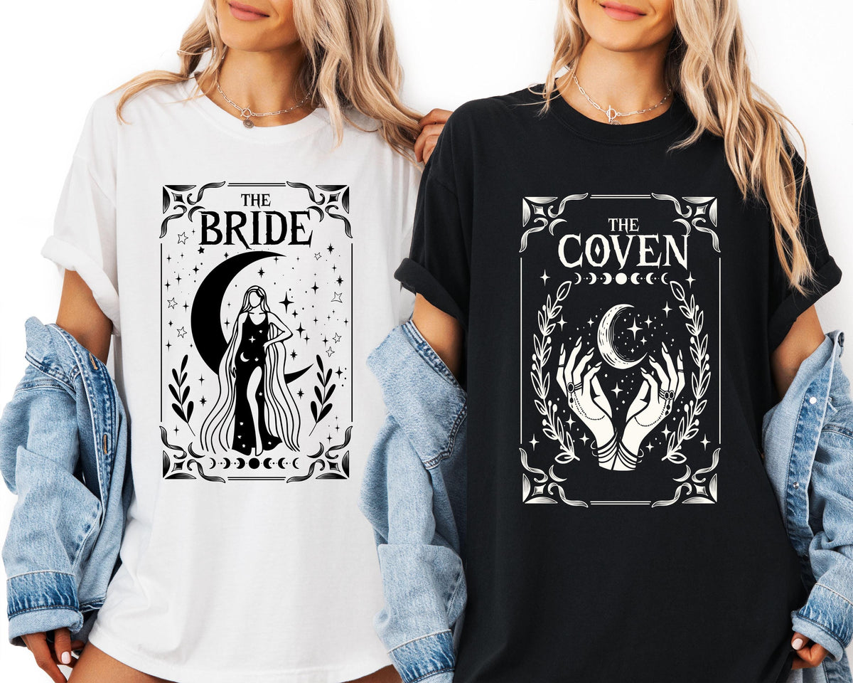 Comfort Colors® Witchy Bride & Coven T-Shirt, Custom Witchy Bride to be Shirt, Witch Bride Team Tee