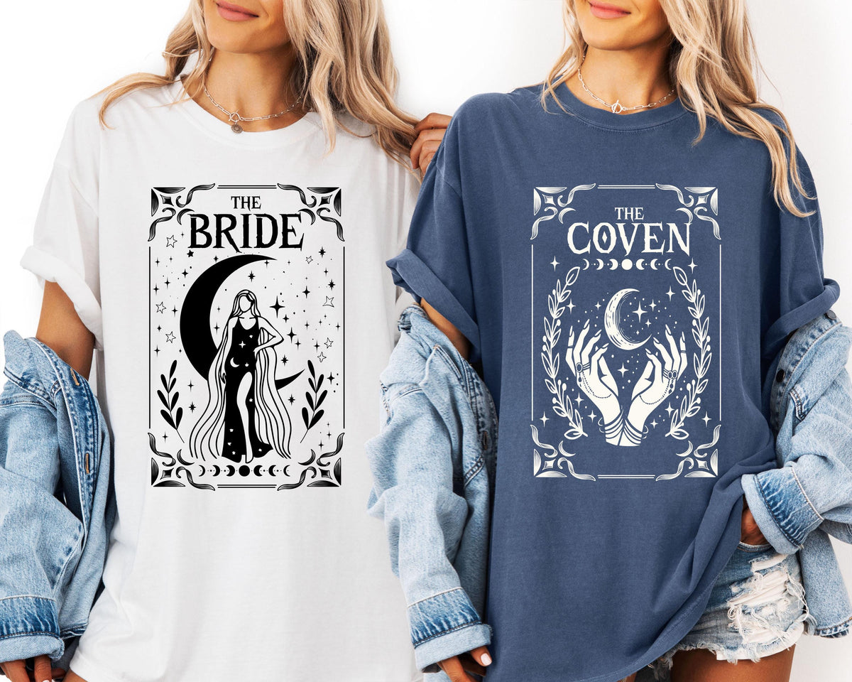 Comfort Colors® Witchy Bride & Coven T-Shirt, Custom Witchy Bride to be Shirt, Witch Bride Team Tee