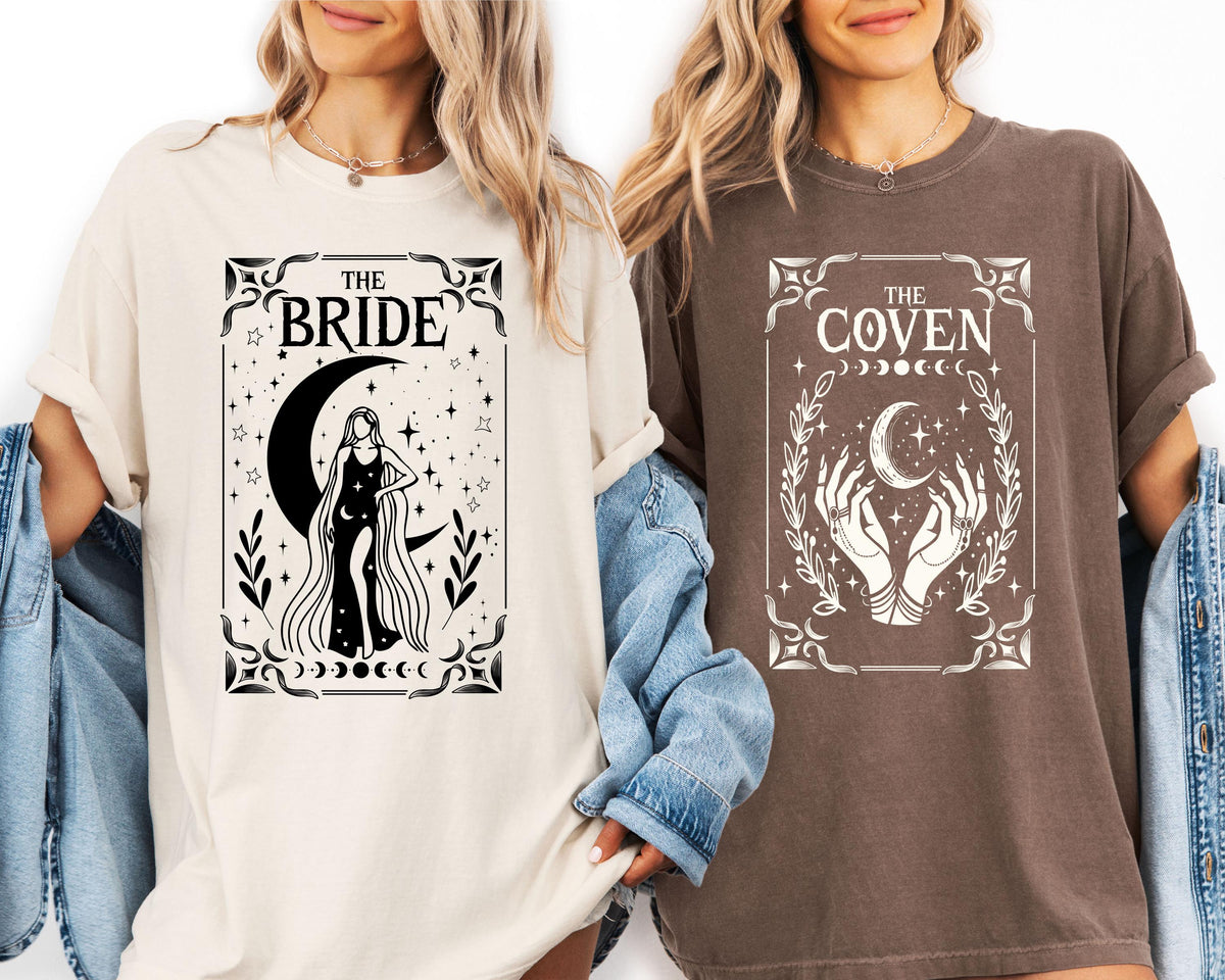 Comfort Colors® Witchy Bride & Coven T-Shirt, Custom Witchy Bride to be Shirt, Witch Bride Team Tee