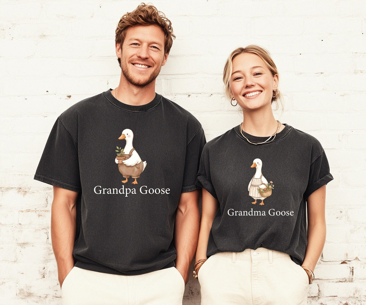 Comfort Colors® Grandparents Goose Shirt, Funny Grandma Grandpa T-shirt, Gift Tee for Grandparents