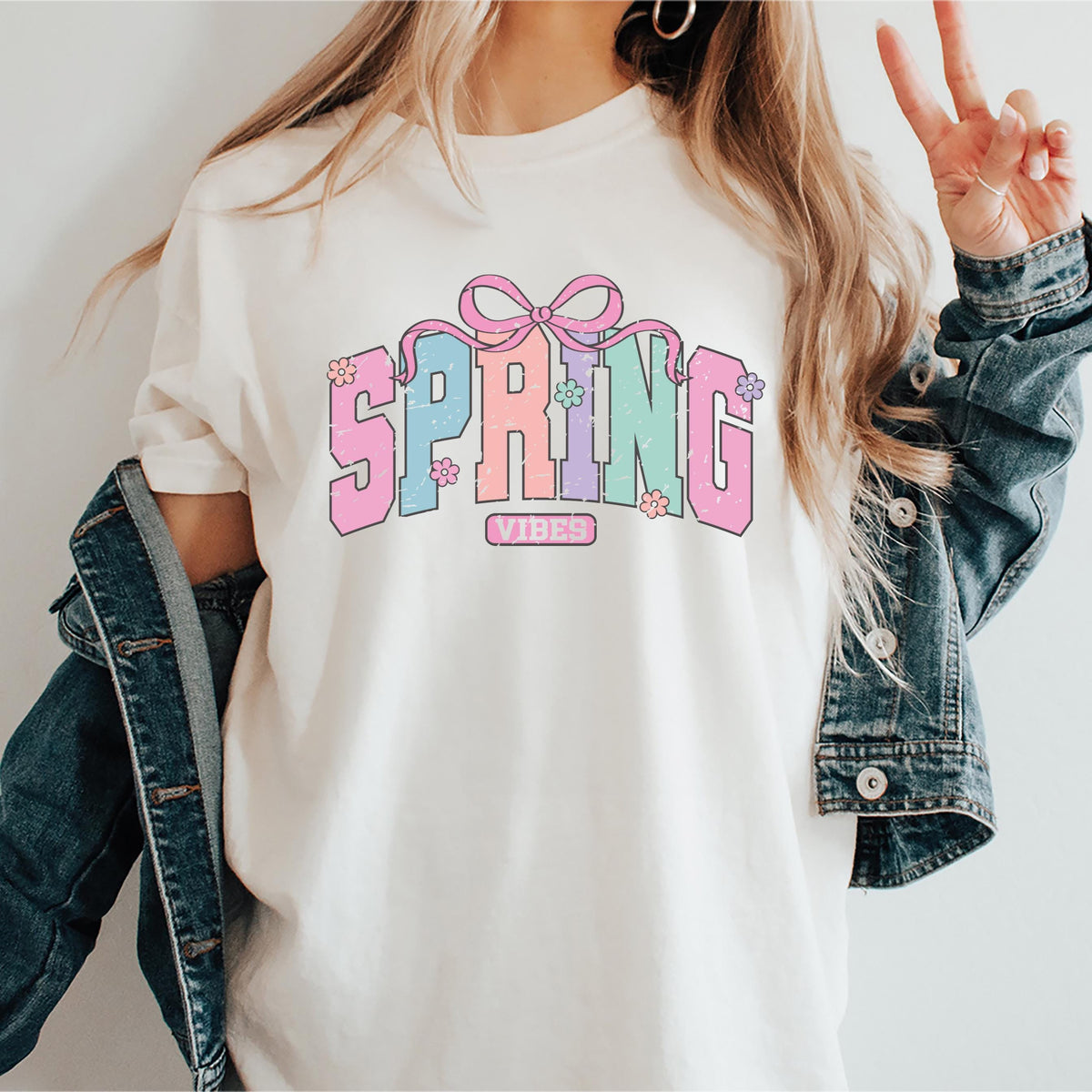 Comfort Colors® Coquette Spring Vibes Shirt, Floral Easter Gift Tee