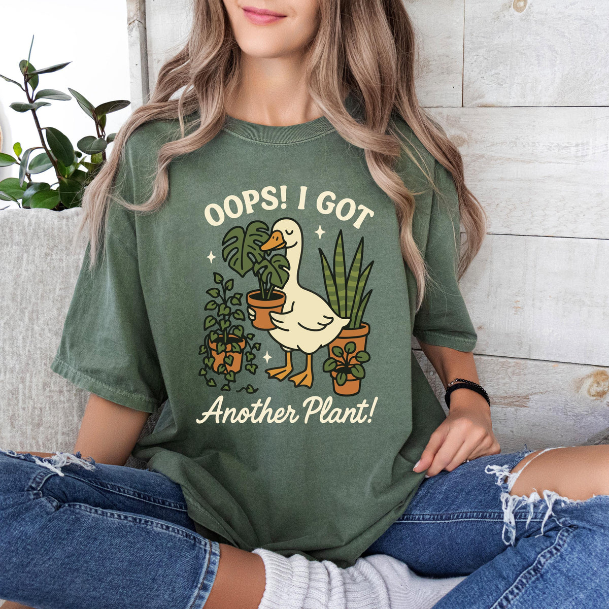Oops, I Got Another Plant Goose Graphic Shirt
