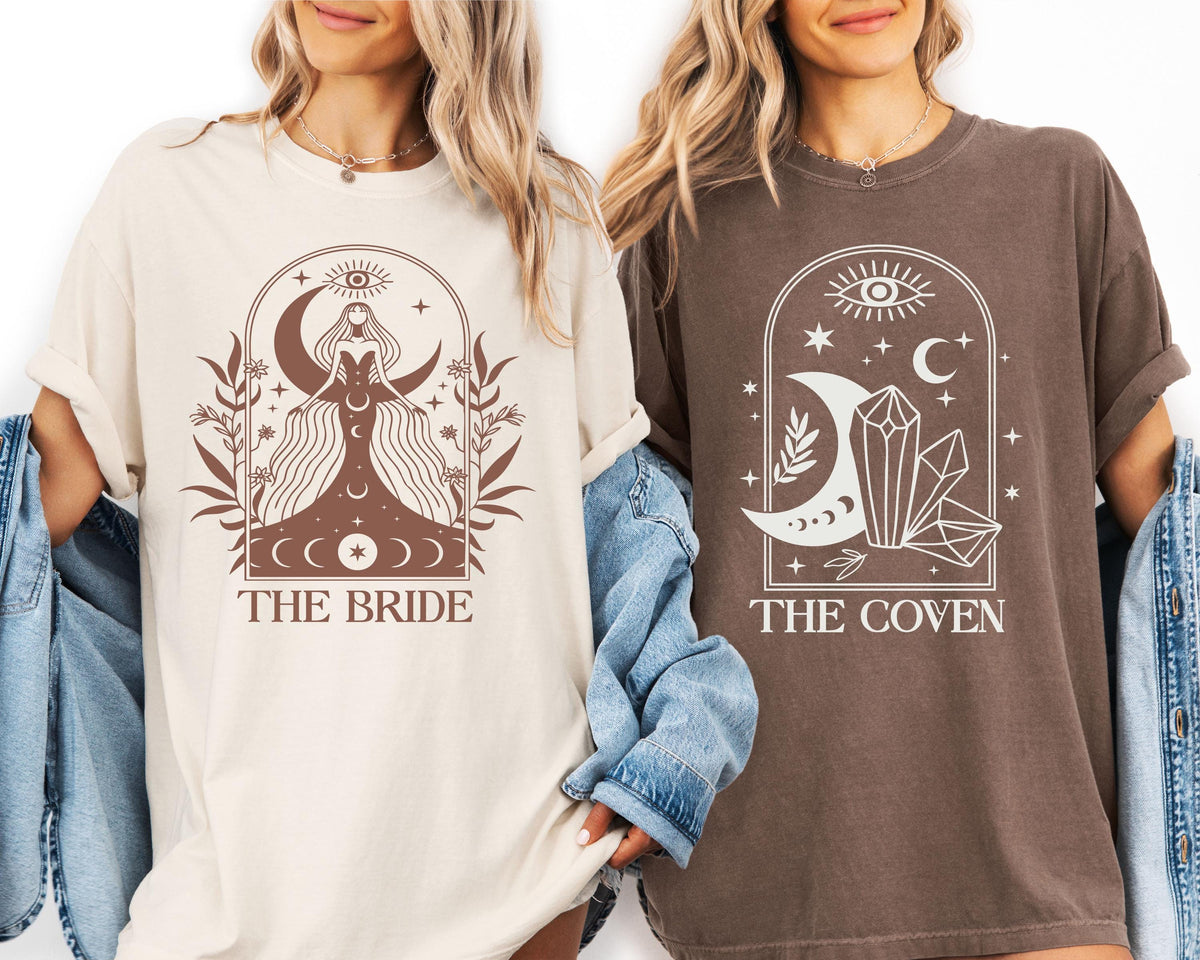 Comfort Colors® Witchy Bride and Coven Shirt, Custom Bachelorette Party Tees, Girls Bach Trip Gift