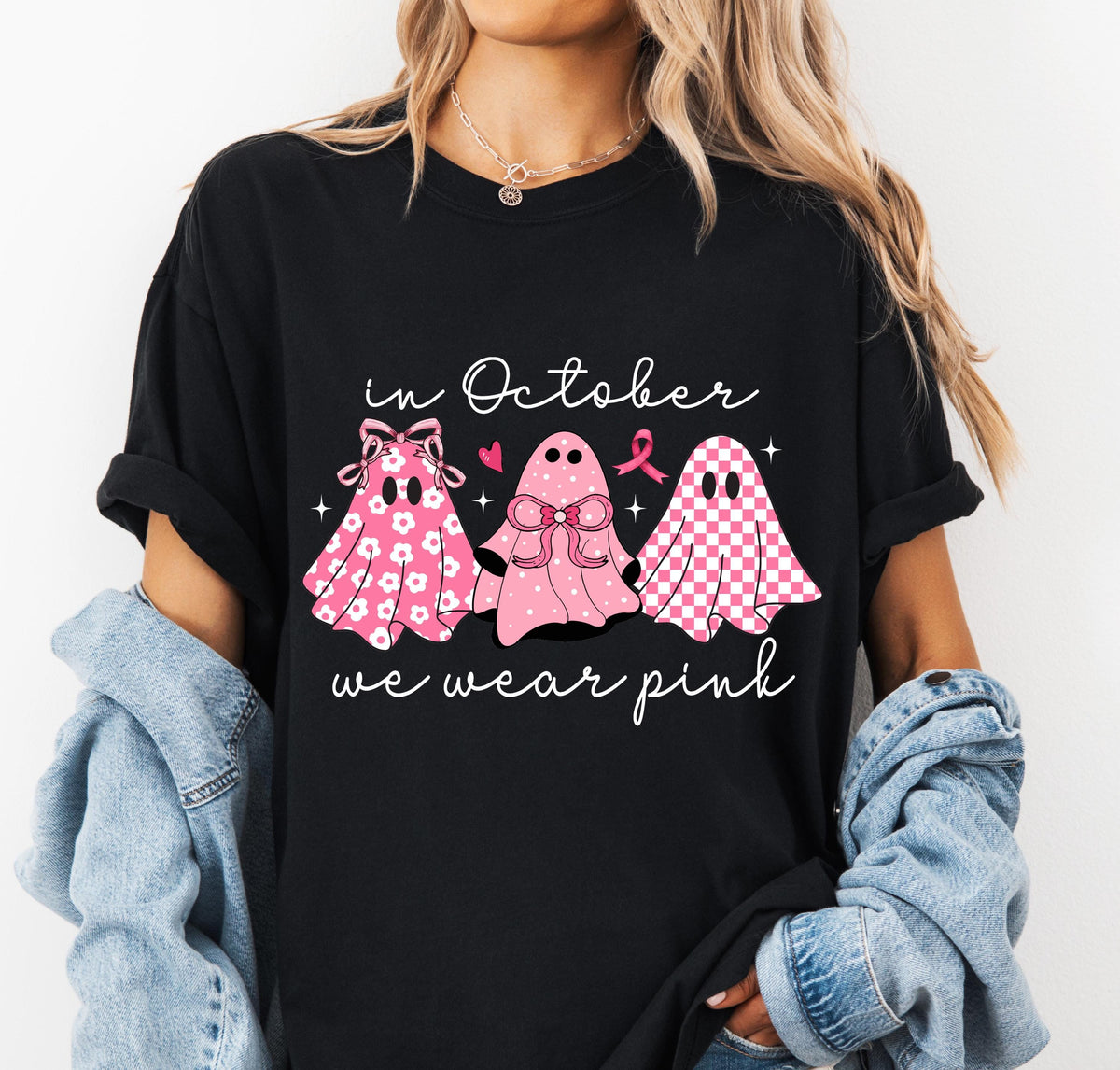 We Wear Pink Shirt, Breast Cancer Awareness Shirt, Comfort Colors® Cancer Warrior T-Shirt, Pink Ribbon Tee