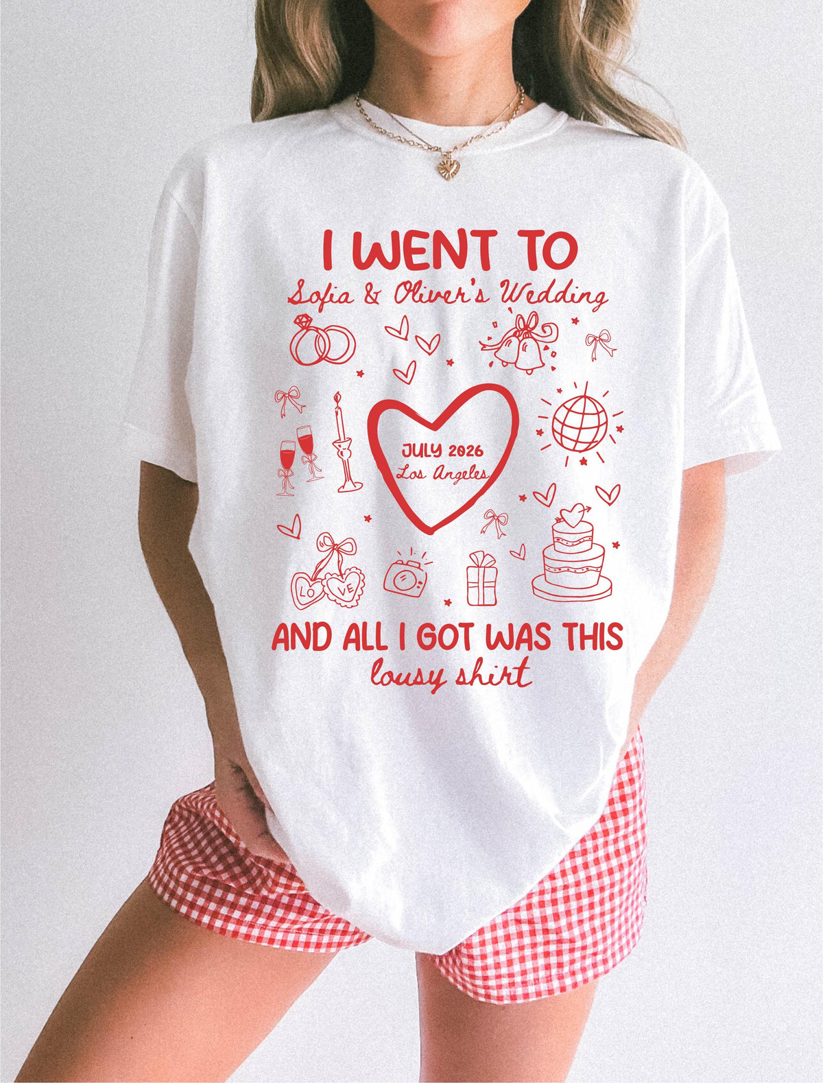 Comfort Colors® Custom Wedding Guest Shirt, Bridal Party Gift, Bachelorette Tee, Personalized Wedding Weekend Tees