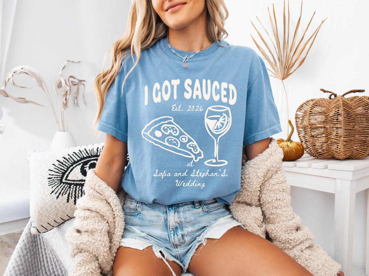 Comfort Colors® Pizza Wedding Shirt, Funny Bride Tee, Italian Wedding Tees, Personalized Bachelorette Gift