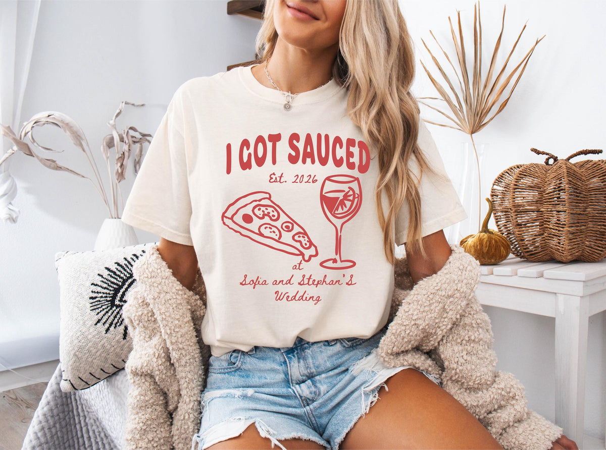 Comfort Colors® Pizza Wedding Shirt, Funny Bride Tee, Italian Wedding Tees, Personalized Bachelorette Gift