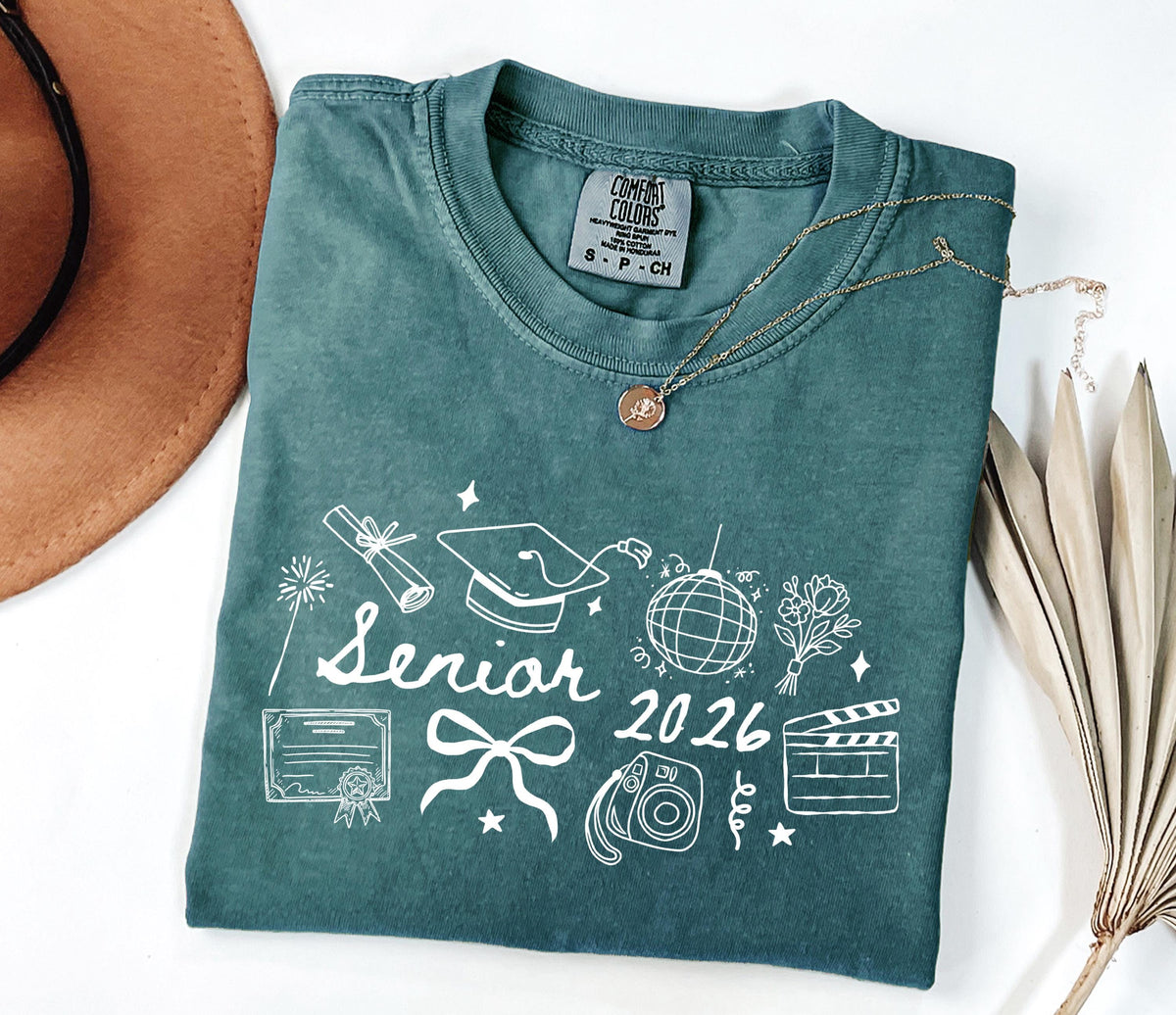 Comfort Colors® Senior 2026 Shirt, Coquette Bow Graduation Tee, High School Senior Gift