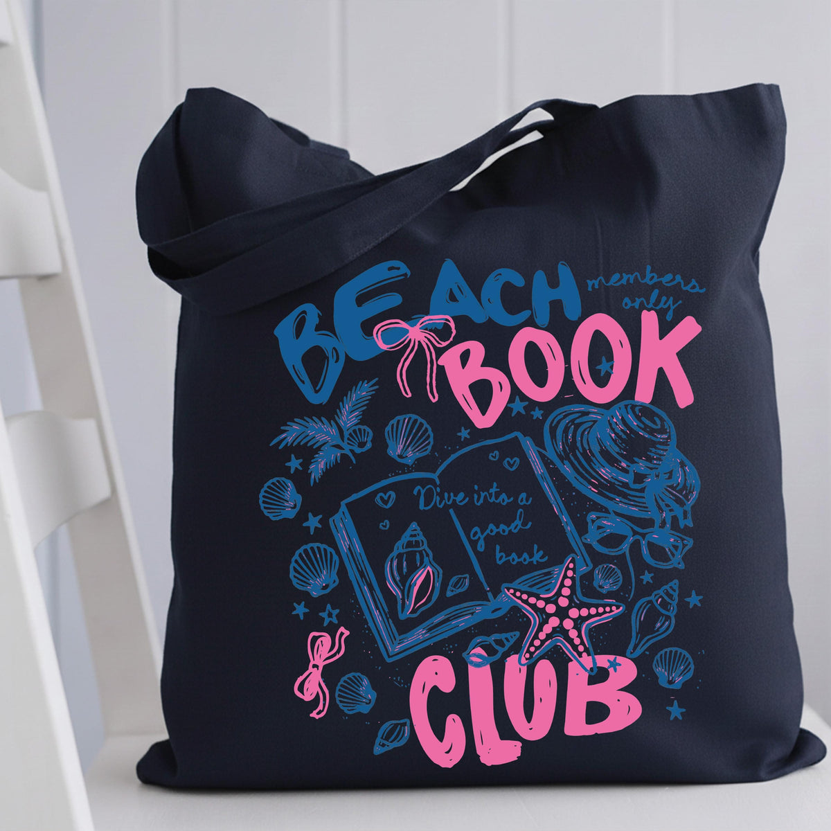 Beach Book Tote Bag, Summer Trip Tote, Beach Lover Gift Tote Bag