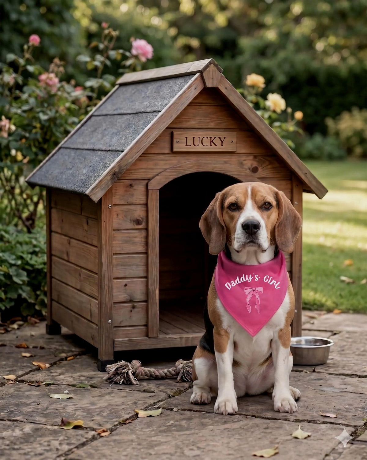 Daddy's Girl Dog Bandana, Pink Coquette Aesthetic Pet Scarf, Cute Pet Neckwear, Father's Day Dog Gift, New Puppy Neckwear, Gift for Dog Dad