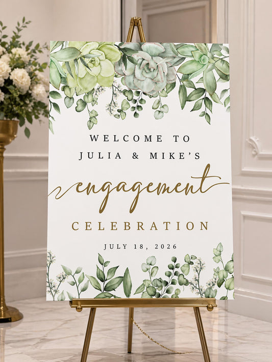 Welcome Engagement Sign, Engaged Party Banner, Celebration Event Decor