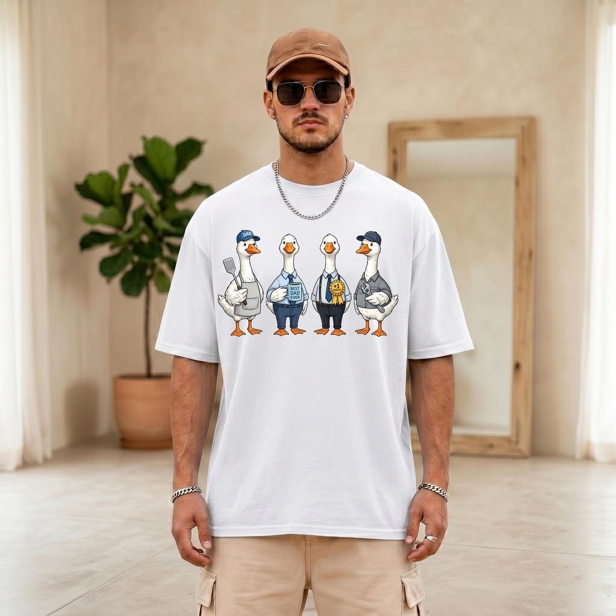 Comfort Colors® Dad Goose Humor T-Shirt, Funny Fathers Day T-shirt, Daddy to be Gift Tees