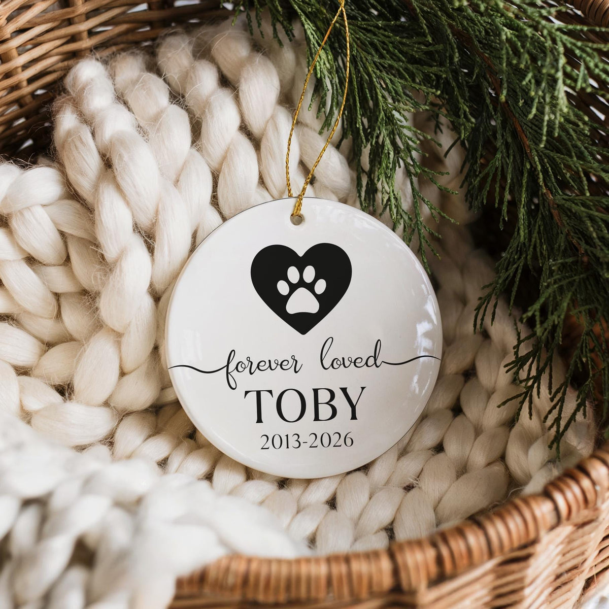 Custom Forever Loved Dog Ornament, Forever Loved Cat Ornament