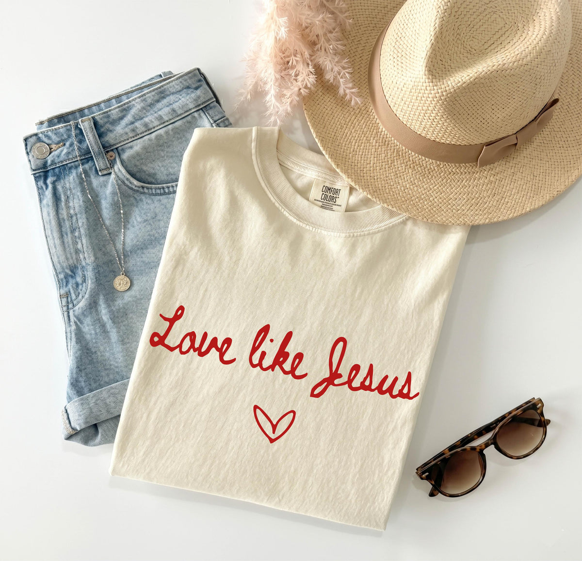 Love Like Jesus Shirt, Comfort Colors® Christian Woman Tee, Religious Mama Gift, Faith Tees