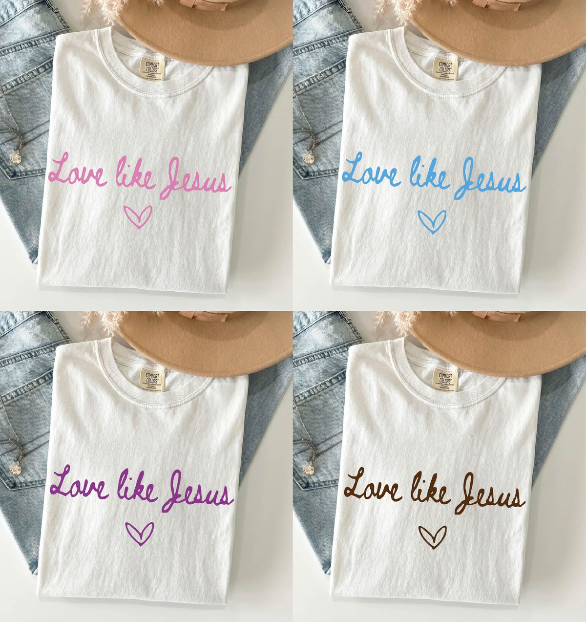 Love Like Jesus Shirt, Comfort Colors® Christian Woman Tee, Religious Mama Gift, Faith Tees