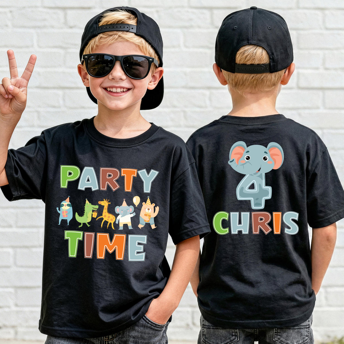 Party Animal Birthday Shirt, Personalized Birthday Kids T-shirt, Zoo Birthday Gift Toddler Tee