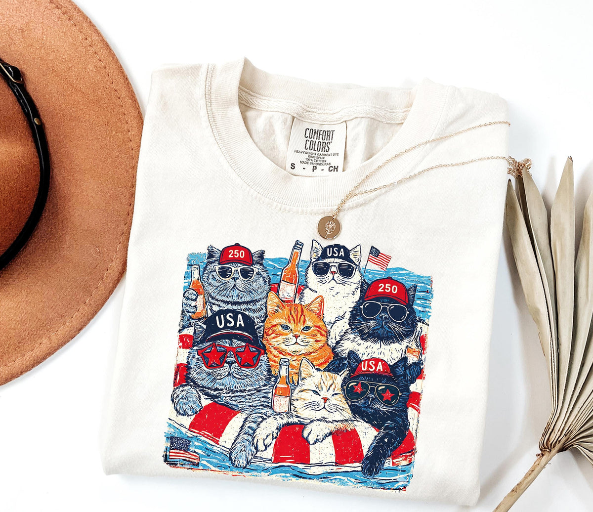 Patriotic Cats 250th Anniversary Shirt