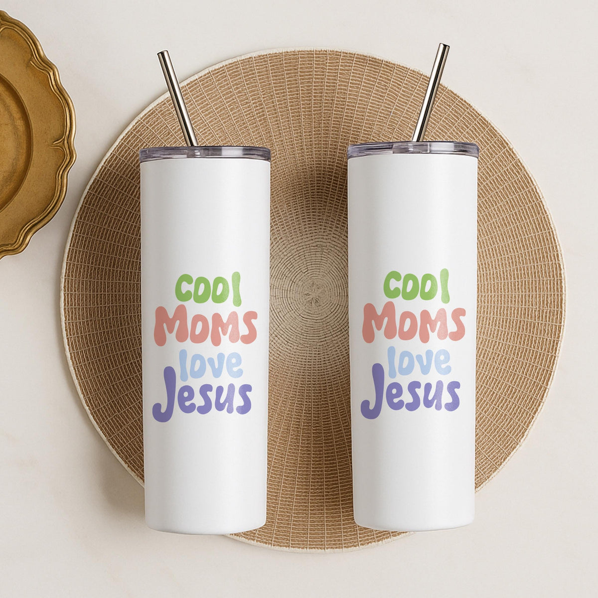 Personalized 20oz Skinny Tumbler, Christian Mom Travel Mug, Faith Stainless Steel Cup