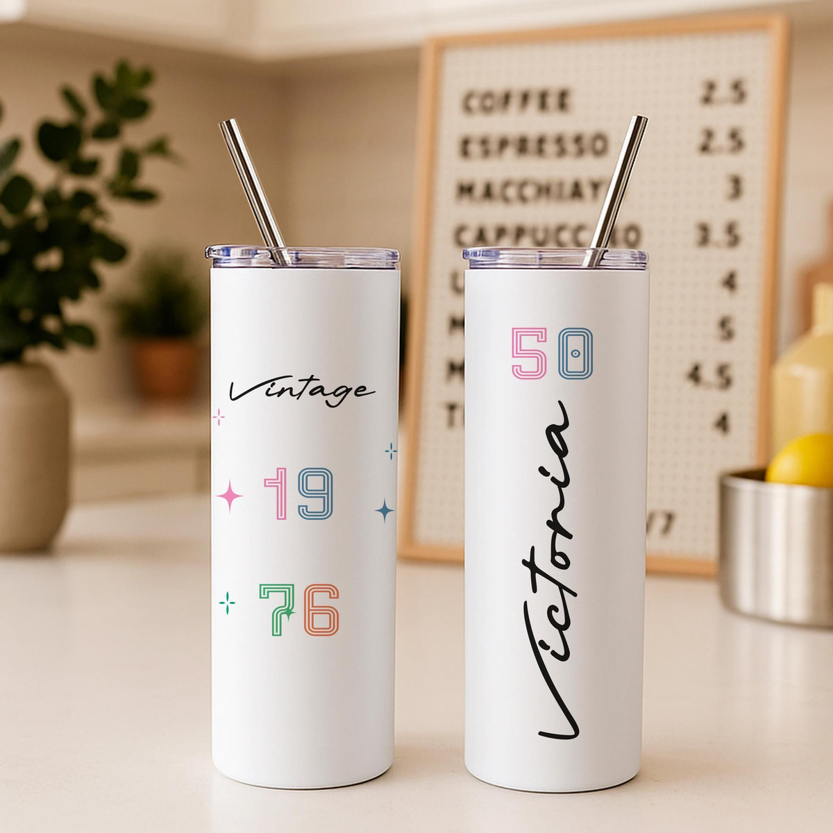 Custom 50th Birthday Tumbler, Personalized 50th Birthday Tumbler