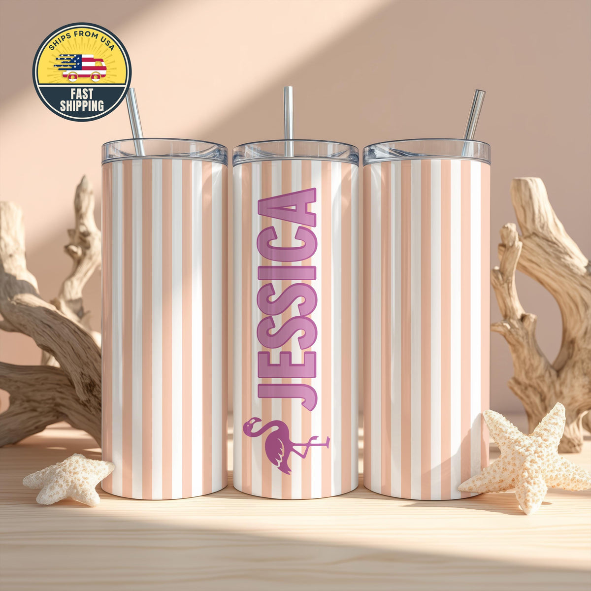 Girls Trip Tumbler, Custom Vacation Tumbler, Tropical Tumbler With Straw