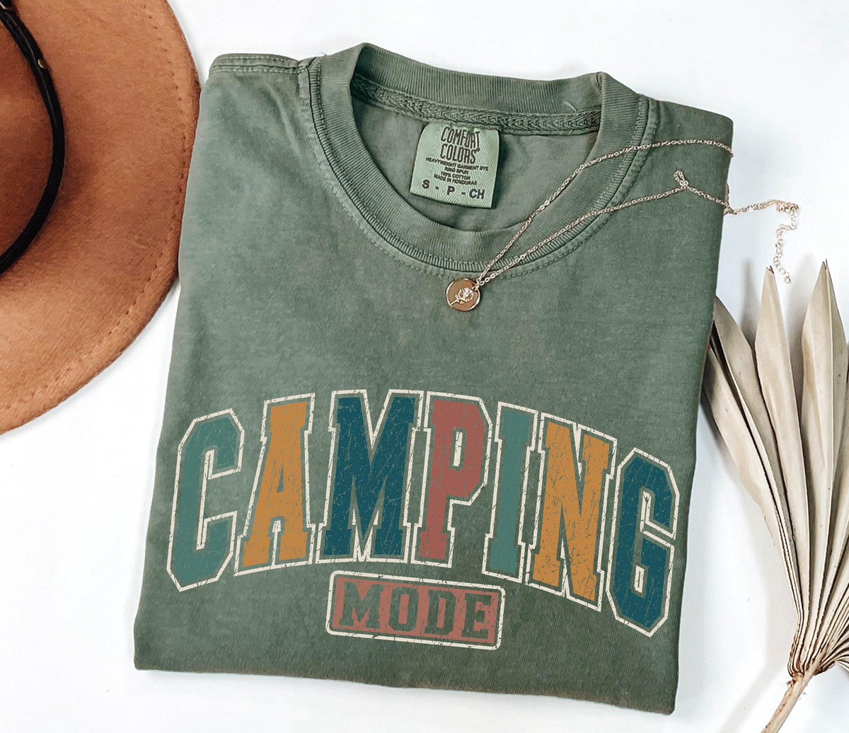 Comfort Colors® Retro Camping Shirt, Camp Vibes Tees, Camping Squad Matching Tee, Outdoor Adventure T-shirt, Summer Camp