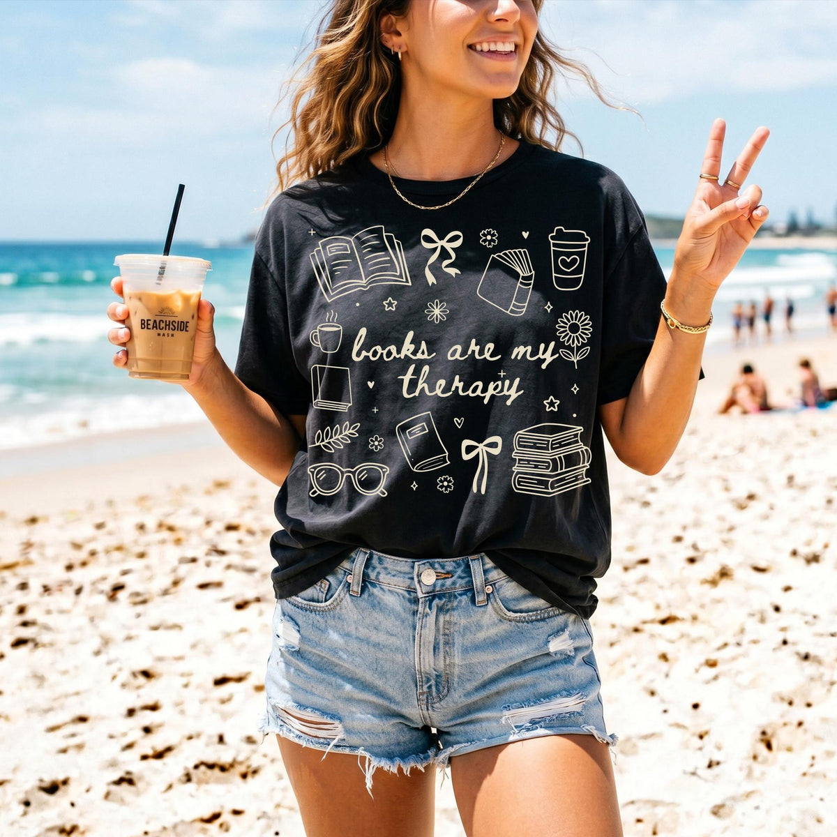 Comfort Colors® T-shirt, Books Are My Therapy Shirt, Reading Lover Crewneck, Bookish Girls Tees