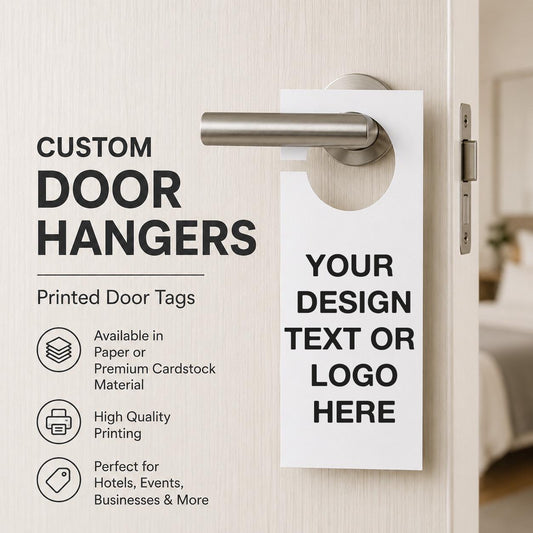 Custom Printed Door Hangers, Business Advertising Tags, Hotel Marketing Hangers