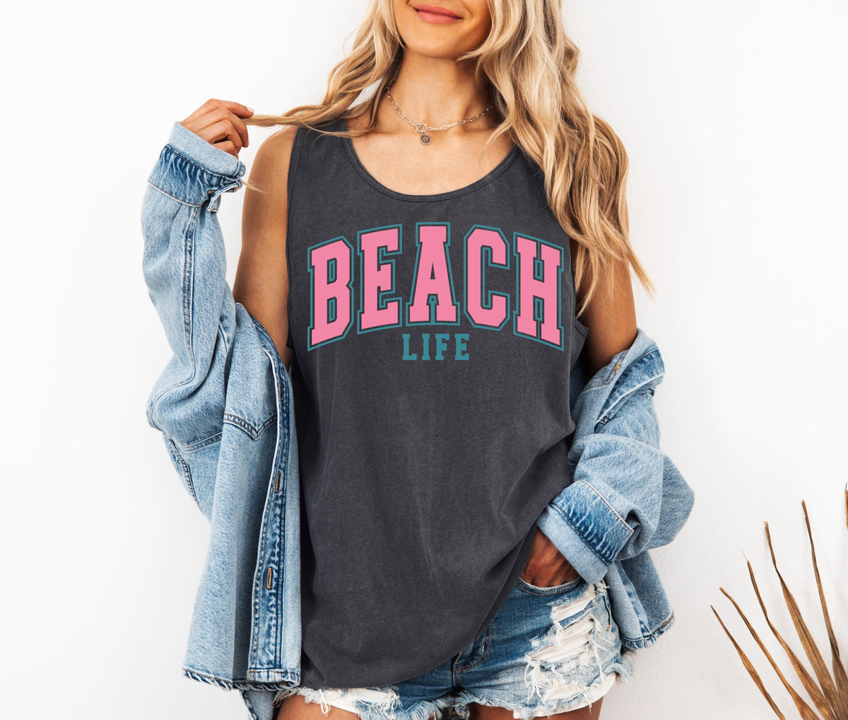 Comfort Colors® Beach Vibes Tank Top, Summer Trip Shirt, Beach Life Tank Top, Ocean Girls Crewneck