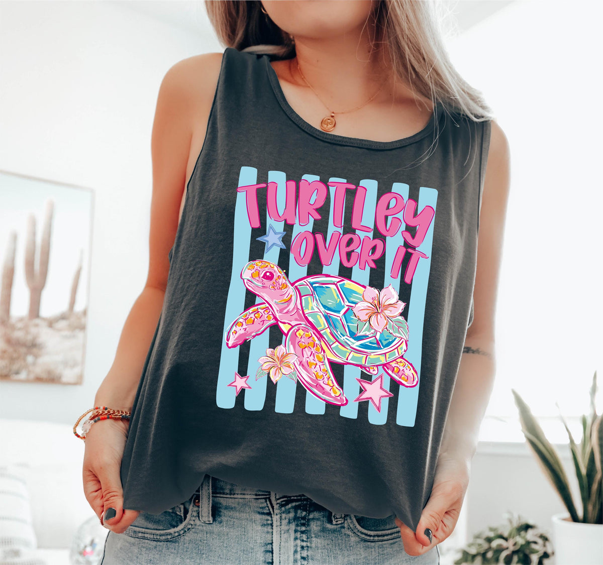 Comfort Colors® Sea Turtle Summer Tank Top, Coastal Vacation Tops, Beach Vibes Tanks, Beach Life Tee, Ocean Trip Girls Shirt