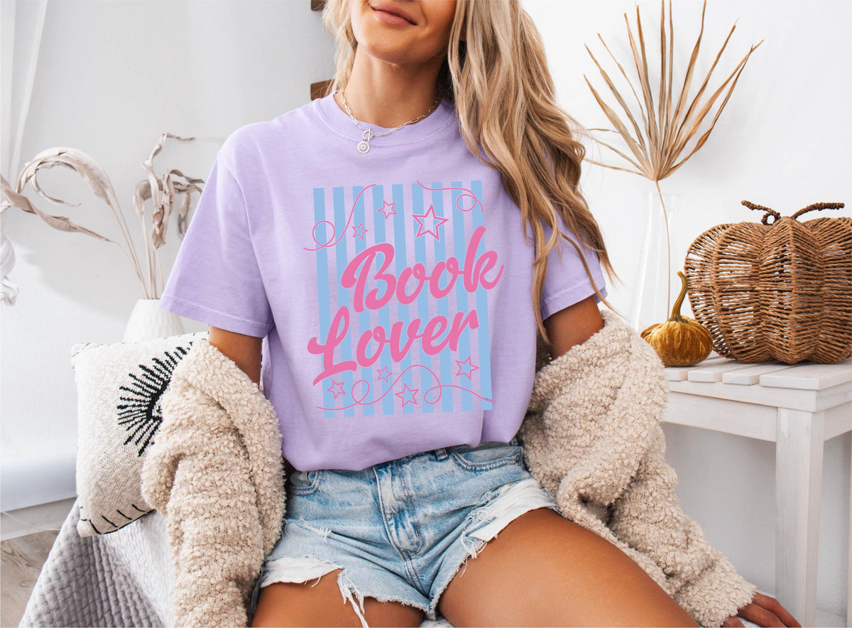 Comfort Colors® Book Lover Shirt, Bookish Summer Tee, Reading Club Gift, Bookworm Beach Tees