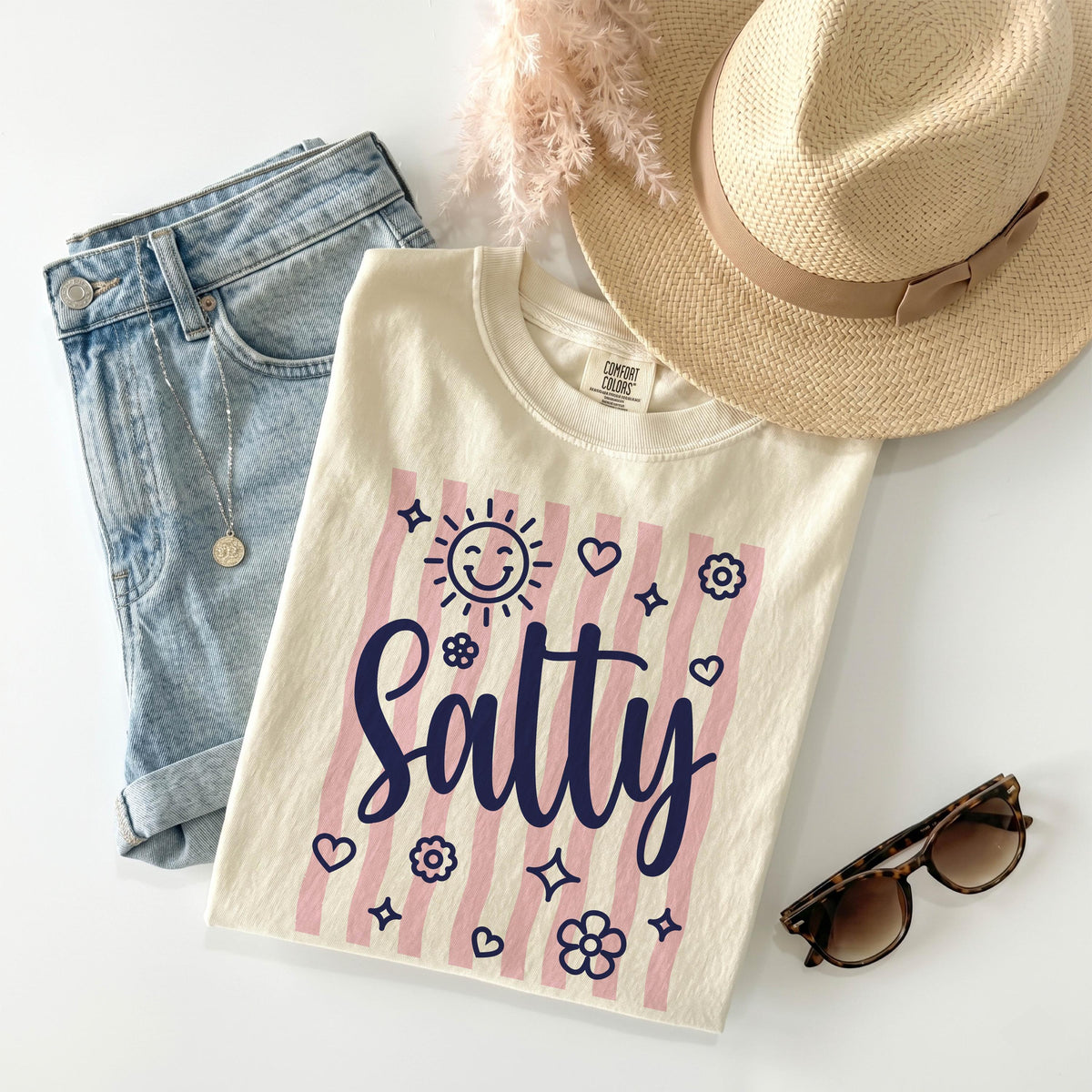 Comfort Colors® Summer Vibes Shirt, Beach Vacation Tee, Sunshine Lover Gift, Colorful Summer Trip Tees