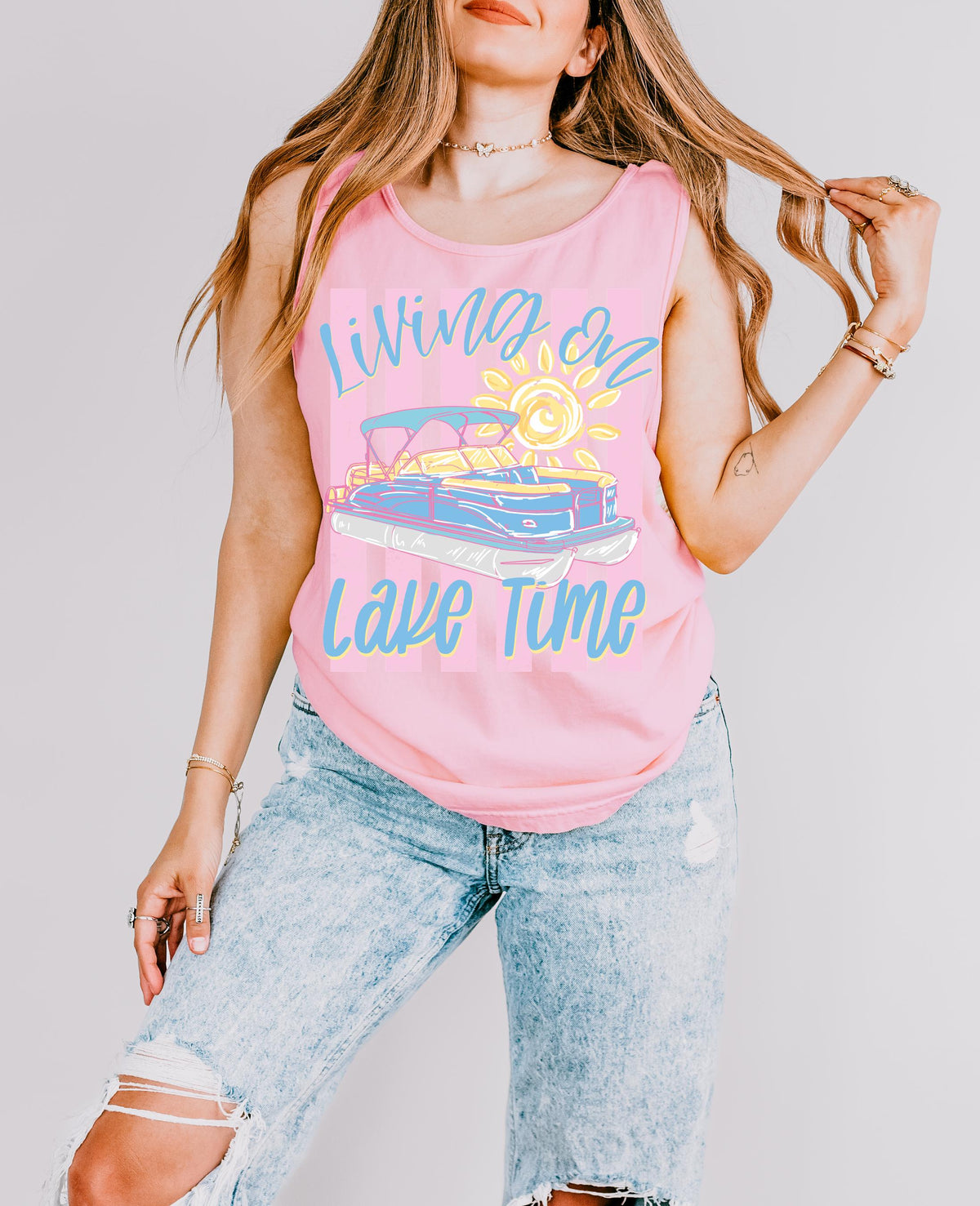 Lake Trip Tank Top, Comfort Colors® Summer Beach Tops, Summer Vacation Shirts, River Time Tees