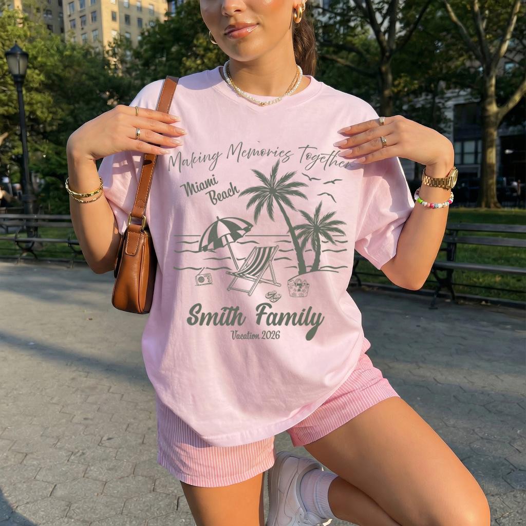 Comfort Colors® Family Beach Vacation T-shirt, Summer Trip Shirt, Making Memories Together Tees, Beach Trip Tank