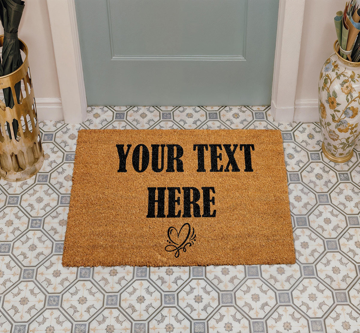 Personalized Custom Text Doormat, Unique Welcome Mat, Design Your Own Mat, Cute Wedding Gift