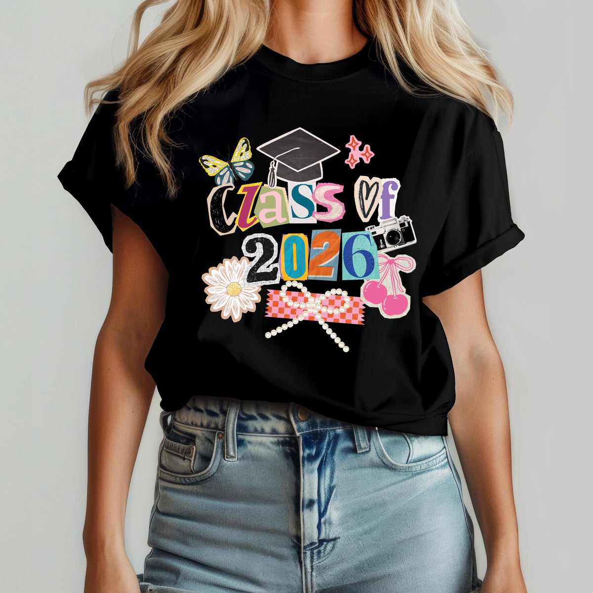 Comfort Colors® Senior Class of 2026 Shirt, Coquette Graduate T-Shirt, High School Senior Tees