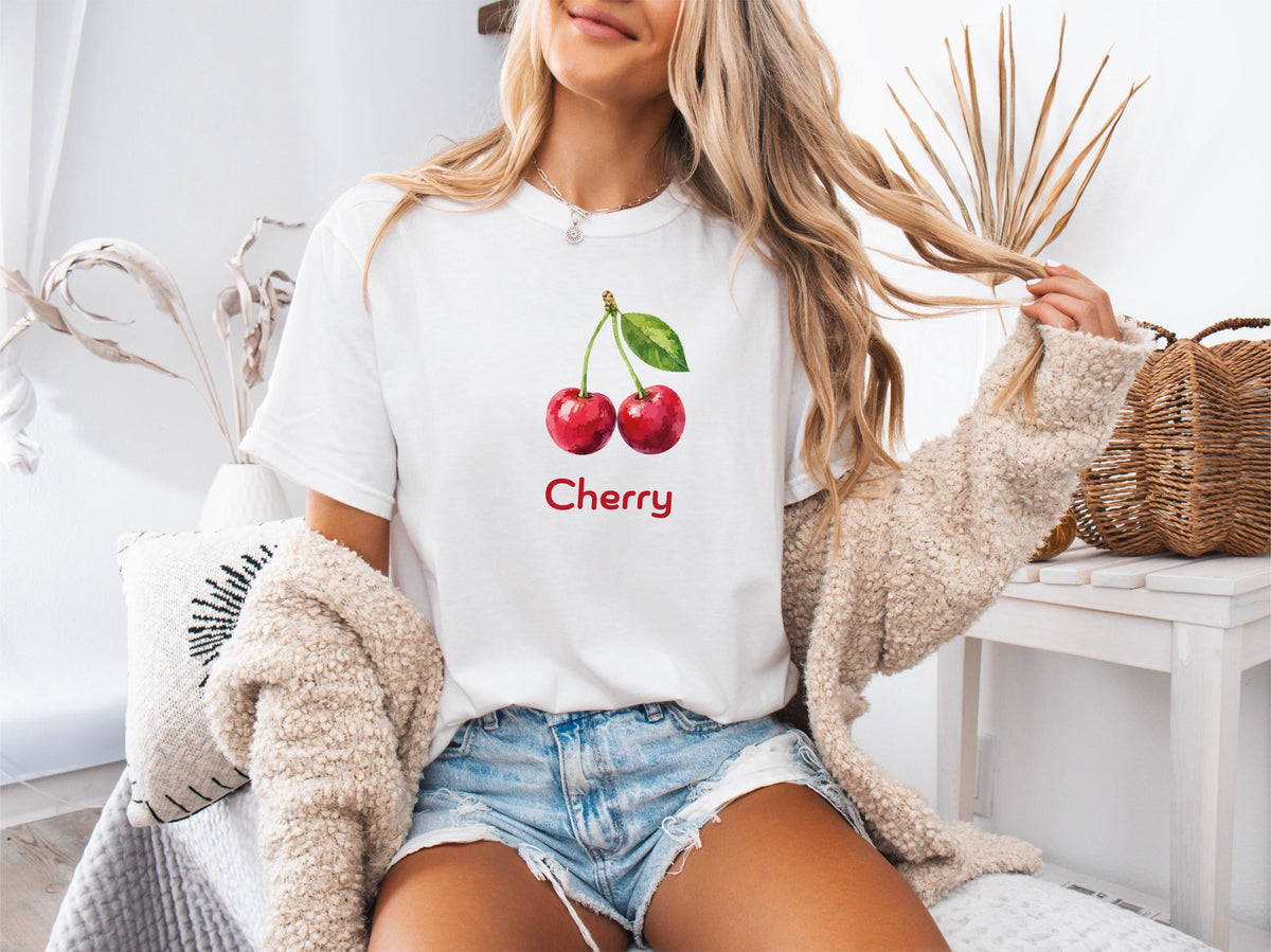 Comfort Colors® Summer Fruits Shirt, Tropical Vacation Tee, Watercolor Beach Tees, Cherry Watermelon T-shirt
