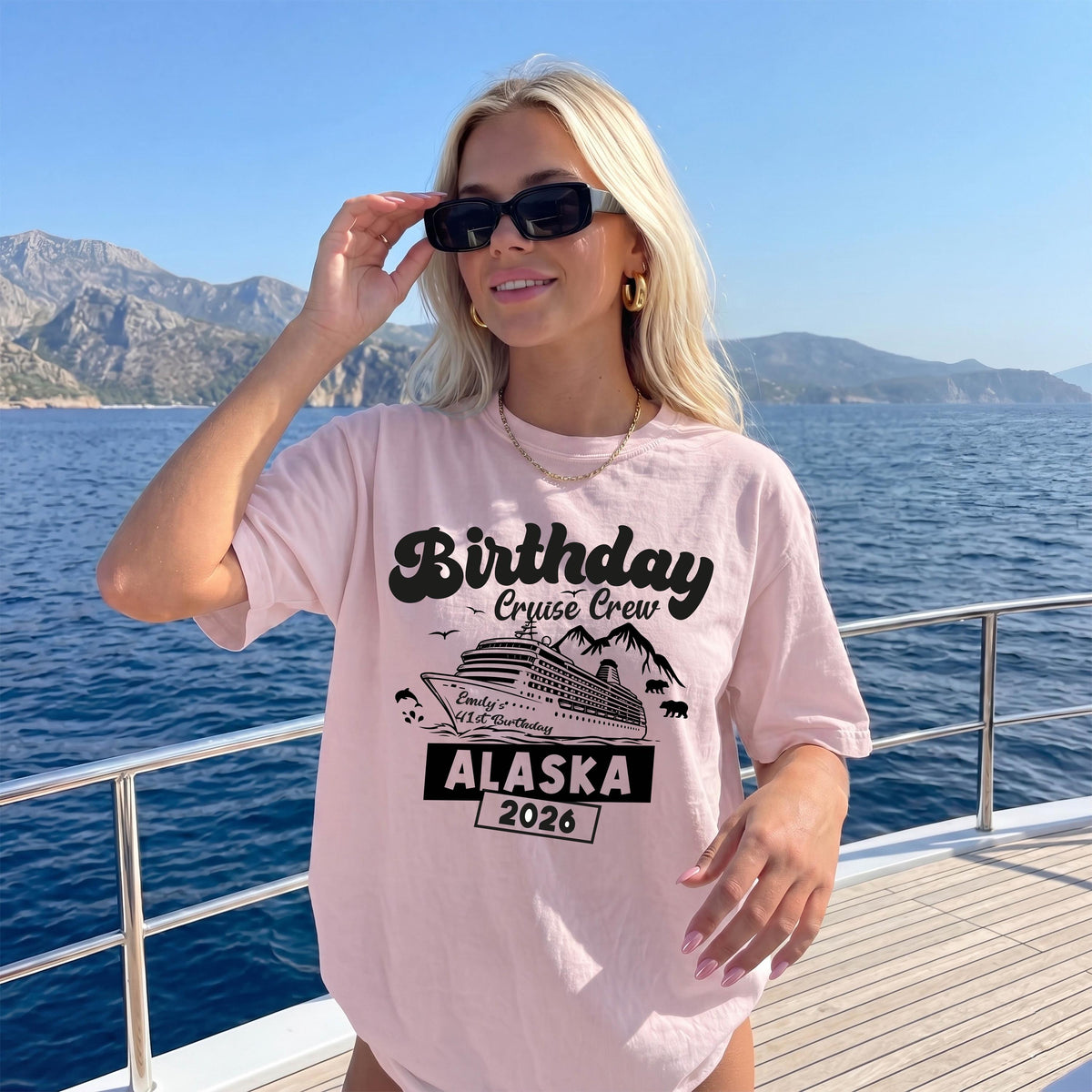 Alaska Birthday Cruise Comfort Colors® Shirt, Custom 30th 40th 50th Birthday Sweatshirt, Cruising Birthday Crew Matching Tees