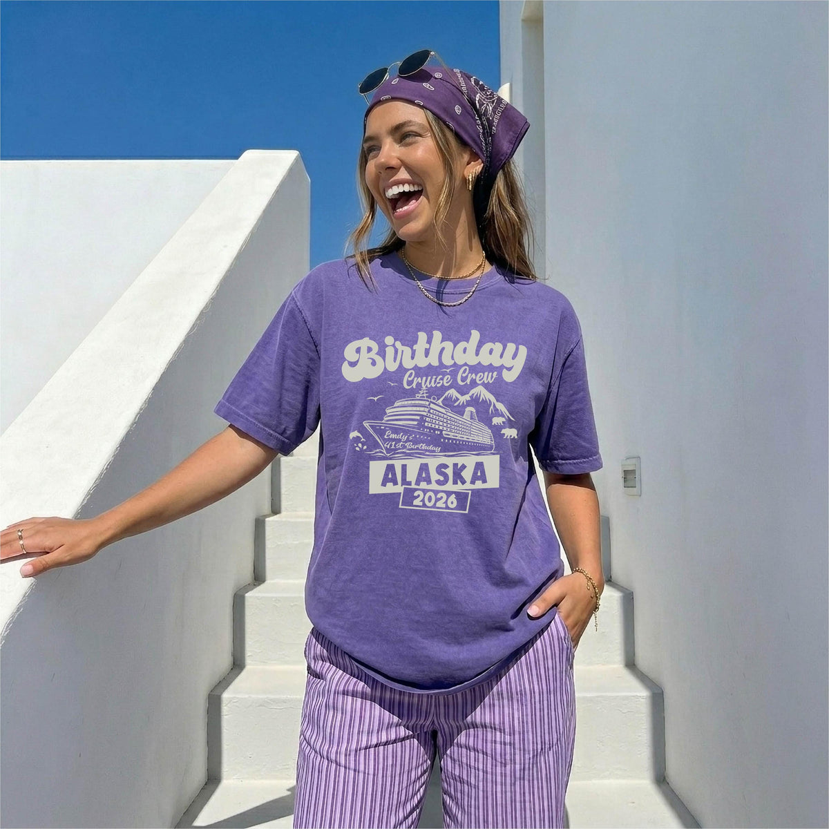 Alaska Birthday Cruise Comfort Colors® Shirt, Custom 30th 40th 50th Birthday Sweatshirt, Cruising Birthday Crew Matching Tees