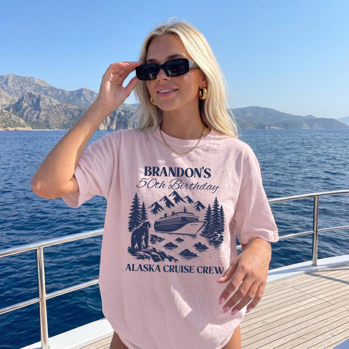 Comfort Colors® Alaska Birthday Cruise Shirt, Cruising Birthday Crew Tees, Custom 30th 40th 50th Birthday Sweatshirt
