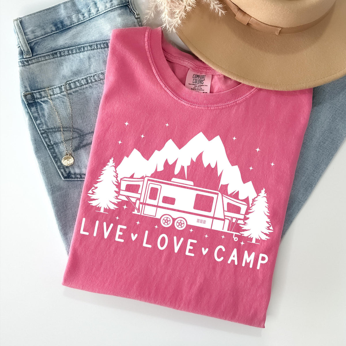 Comfort Colors® Camping Shirt, Camp Vibes Tees, Outdoor Adventure T-shirt, Summer Camp Shirts