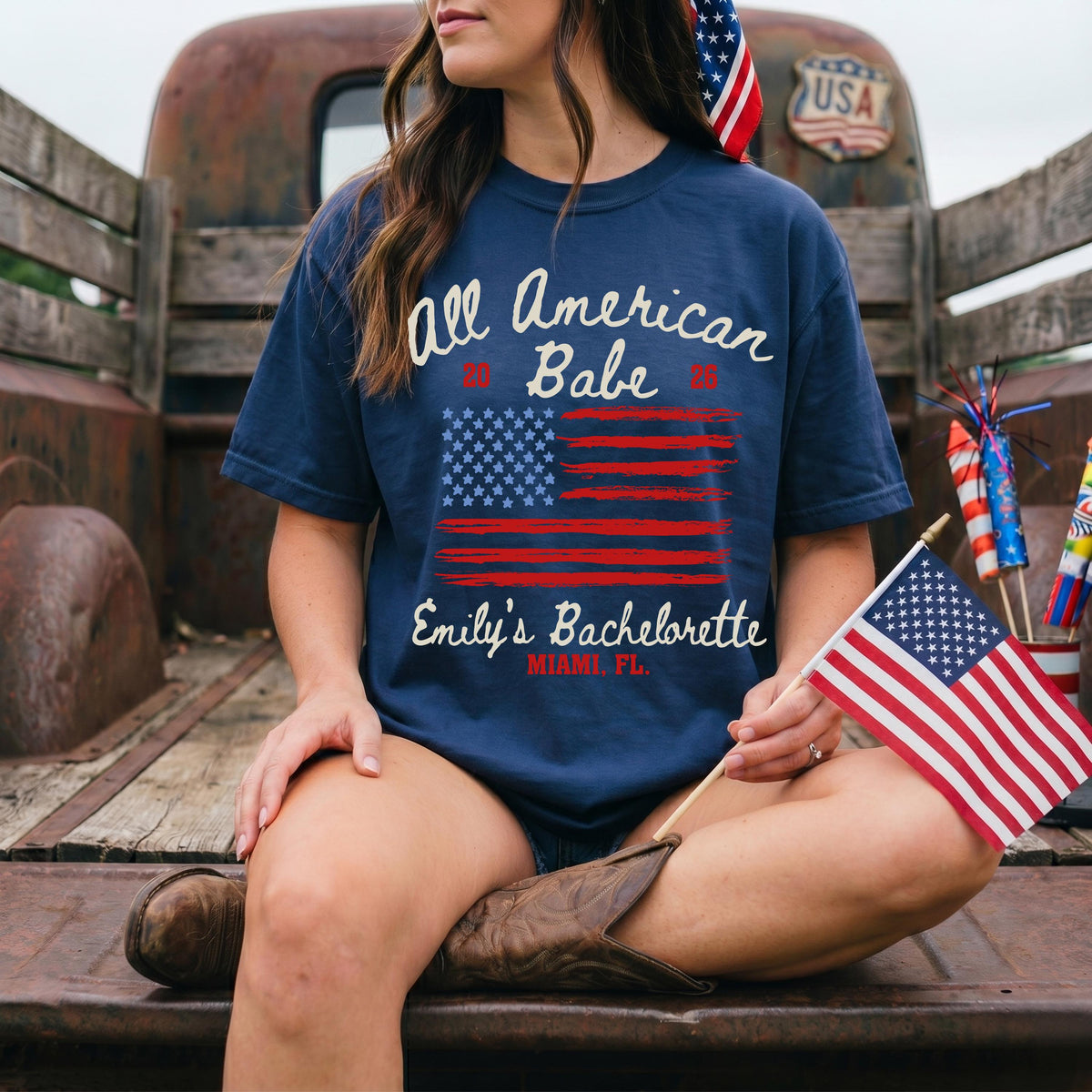 Comfort Colors® American Bride Shirt, 4th of July Bachelorette Tees, USA Bridal Party Tees, Bride Friends T-Shirt