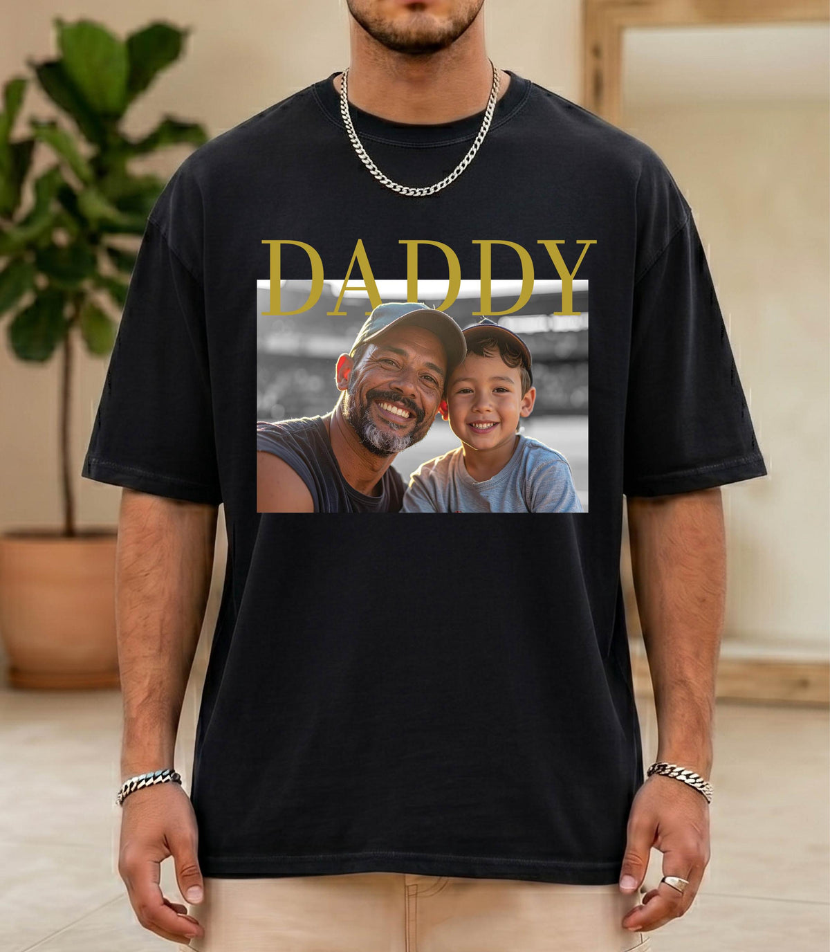 Daddy Shirt With Photo, Comfort Colors® Fathers Day Gift, Personalized Dada Birthday T-shirt, New Papa Tee, Dad and Me Shirts