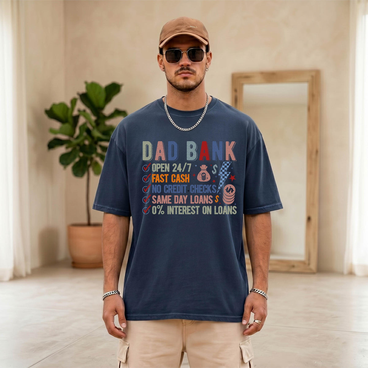 Comfort Colors® Dad Shirt, Fathers Day Gift, Dad Bank Tee, Daddy Jokes Tees, Accountant Papa T-shirt, Funny Daddy Shirts