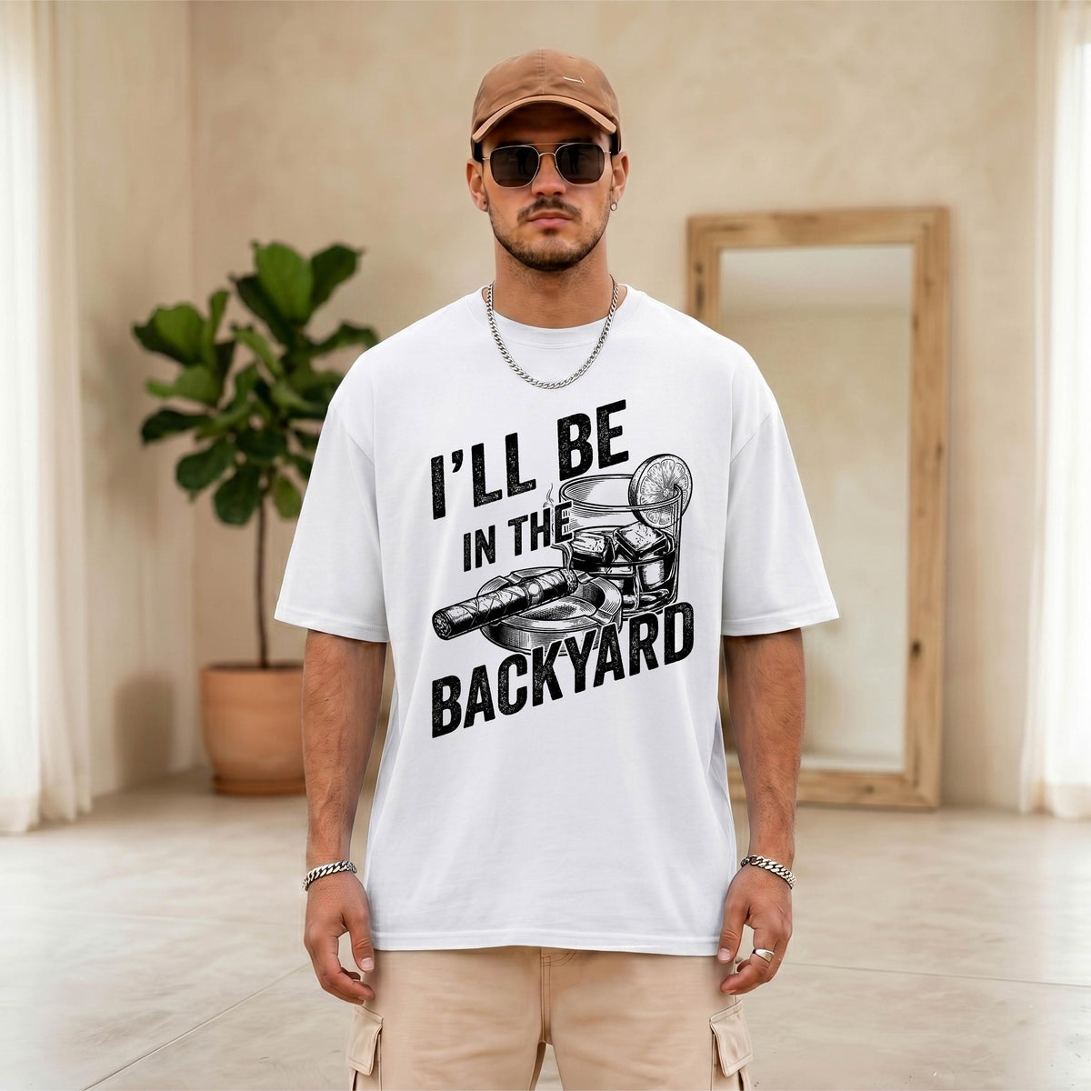 Comfort Colors® Dad Whiskey Shirt, Fathers Day Gift, I'll Be in the Backyard Tee, Husband Birthday Gift