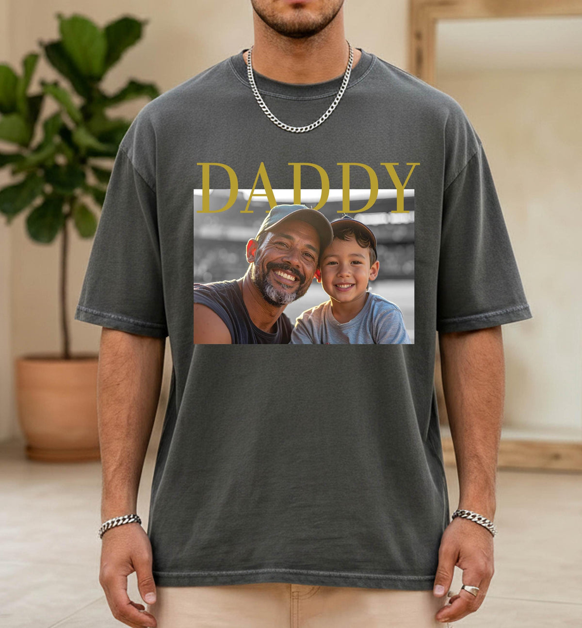 Daddy Shirt With Photo, Comfort Colors® Fathers Day Gift, Personalized Dada Birthday T-shirt, New Papa Tee, Dad and Me Shirts