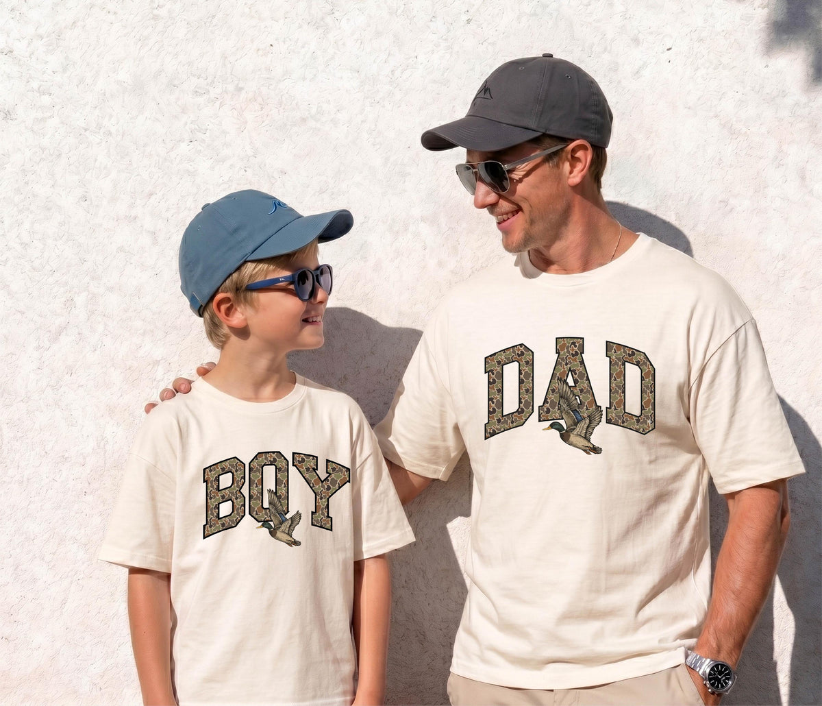 Comfort Colors® Dad and Son Camouflage Shirt, Fathers Day Gift, Hunting Family Matching Tees, Duck Daddy Mom Tee