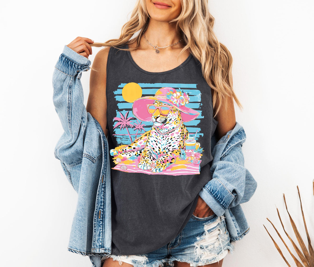 Comfort Colors® Summer Lions Shirt, Cute Summer Top, Women's Beach Vibes T-Shirt