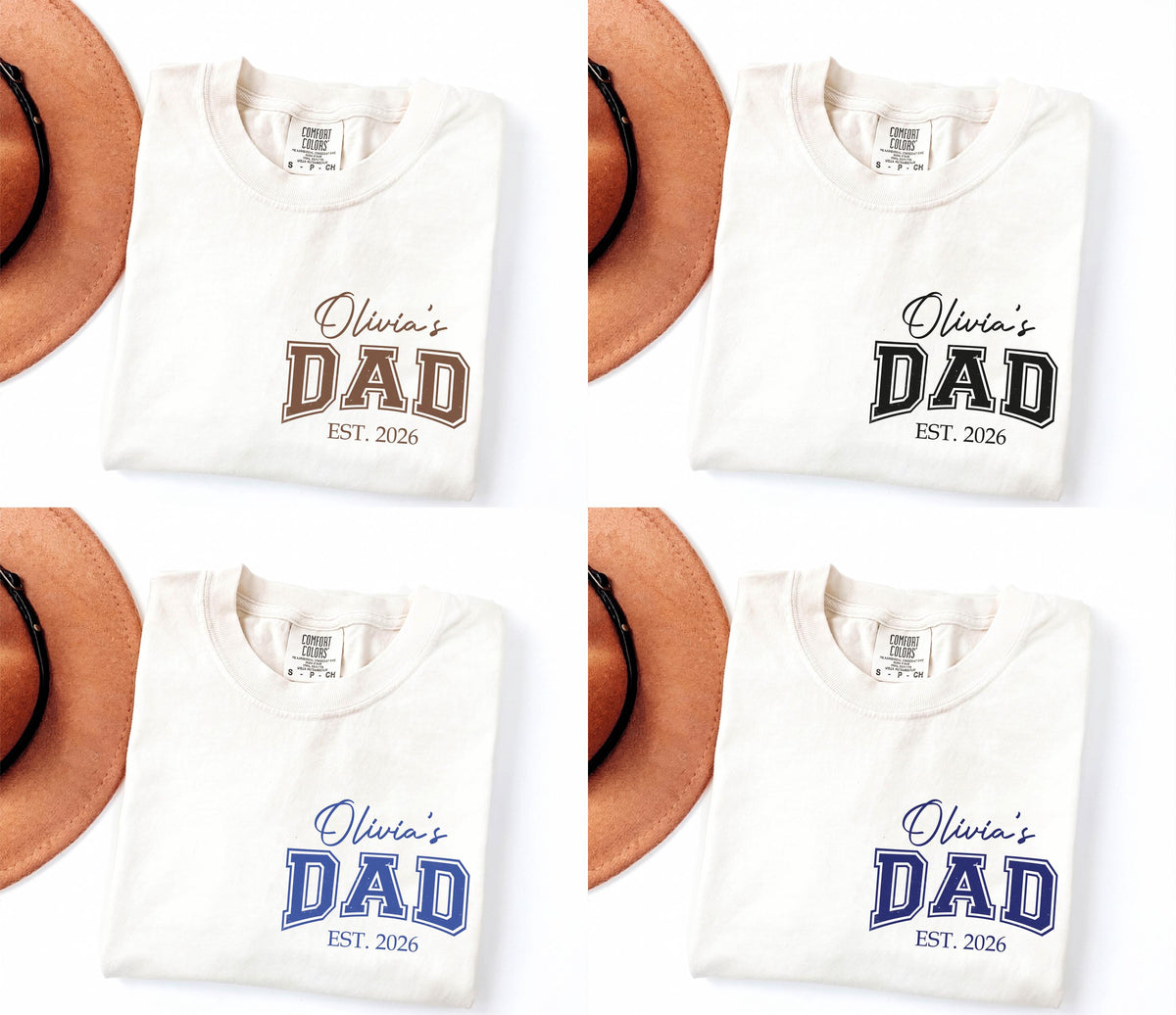 Personalized Dad Gift Shirt, Comfort Colors® Father's Day Est Year Tee, Husband Birthday T-shirt, Custom Daddy Gift