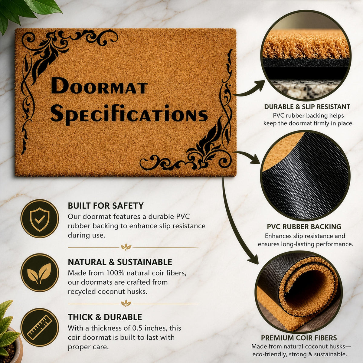Personalized Pet Family Interchangeable Welcome Mat