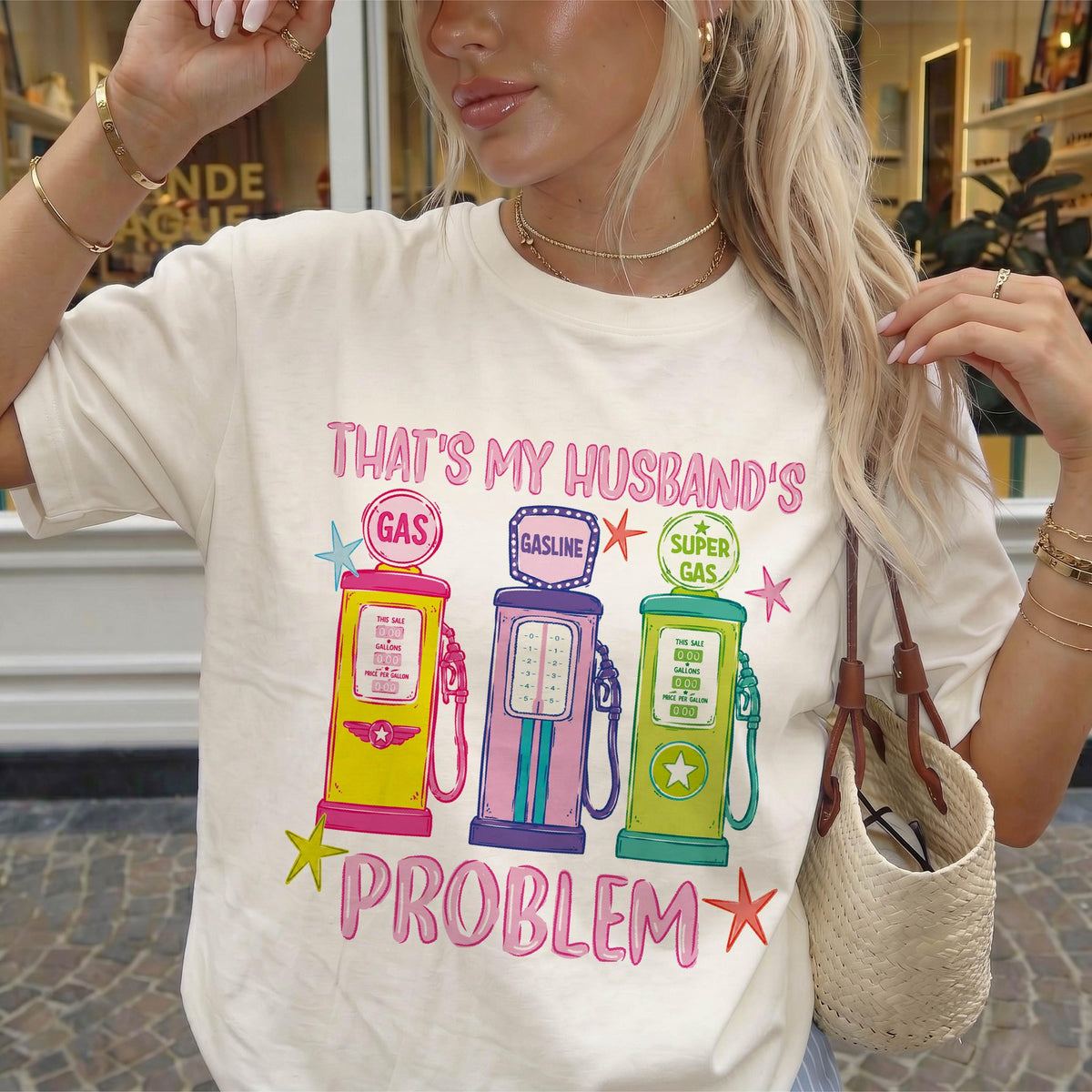 That's My Husband's Problem Comfort Colors Shirt, Funny Wife Gift, Anniversary Tee